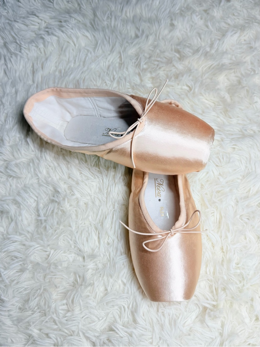 Satin Square-Toe Ballet Flats with Bow